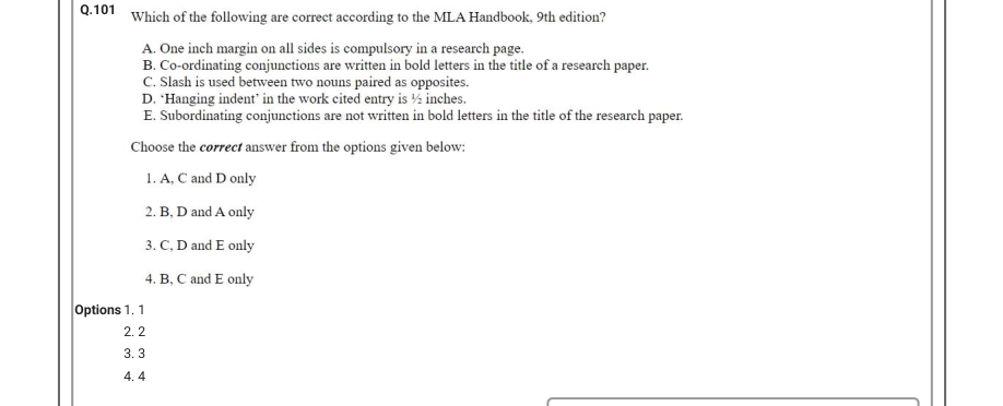 Read the question and choices in the excerpt. Choose A/B/C/D for the first/second/third/fourth option shown.