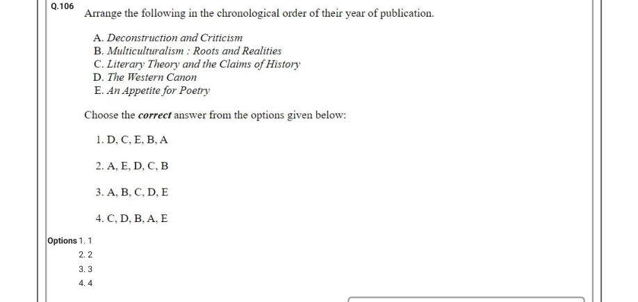 Read the question and choices in the excerpt. Choose A/B/C/D for the first/second/third/fourth option shown.