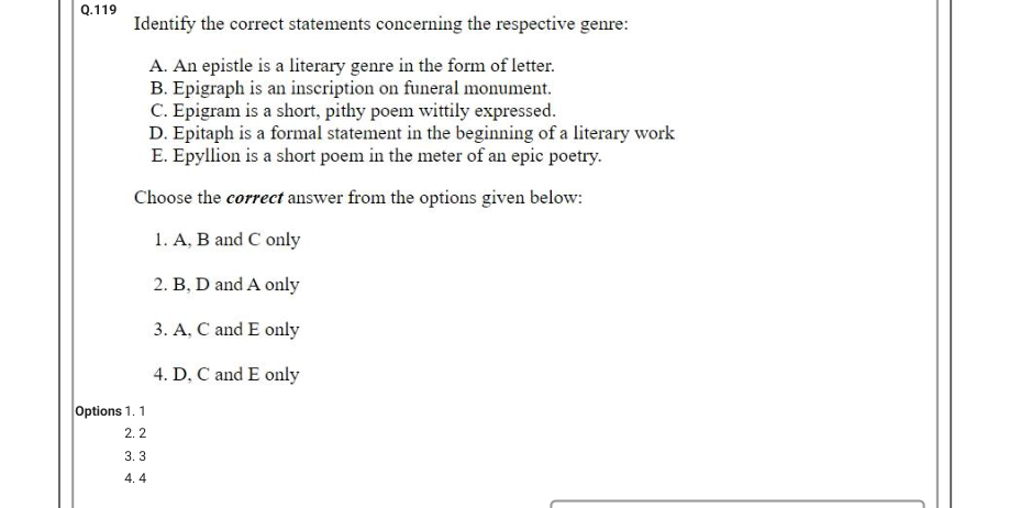 Read the question and choices in the excerpt. Choose A/B/C/D for the first/second/third/fourth option shown.