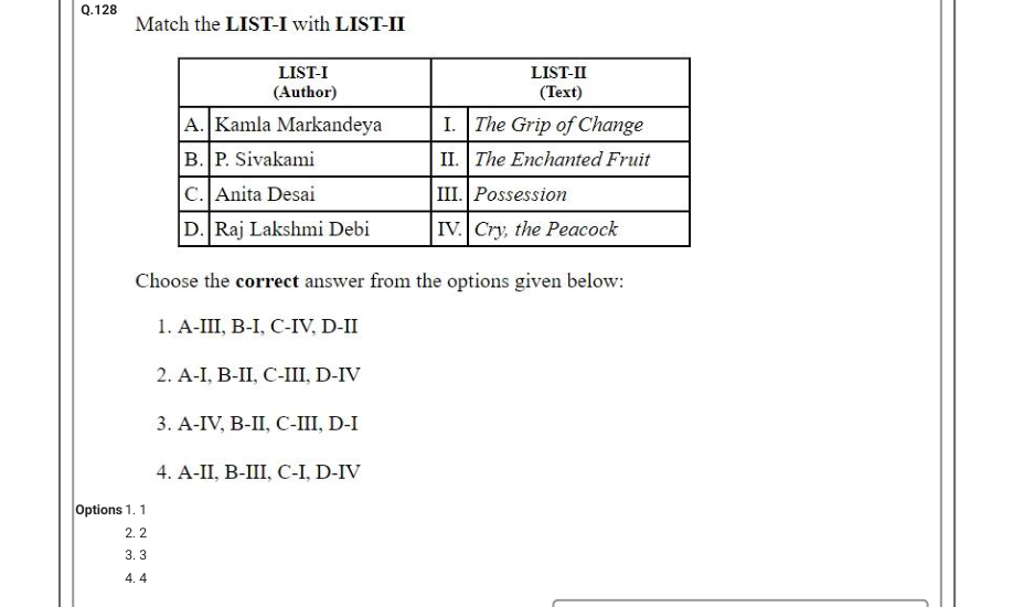 Read the question and choices in the excerpt. Choose A/B/C/D for the first/second/third/fourth option shown.