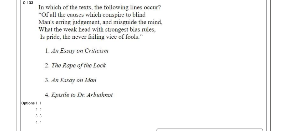 Read the question and choices in the excerpt. Choose A/B/C/D for the first/second/third/fourth option shown.