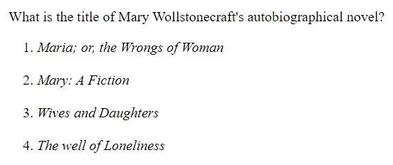 Read the question and choices in the excerpt. Choose A/B/C/D for the first/second/third/fourth option shown.