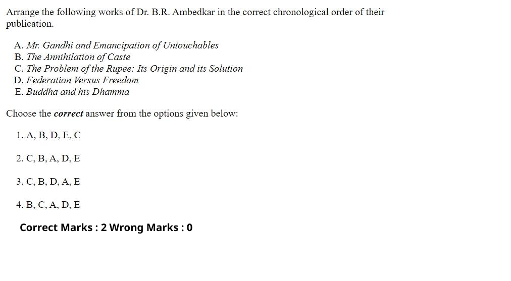 Read the question and choices in the excerpt. Choose A/B/C/D for the first/second/third/fourth option shown.