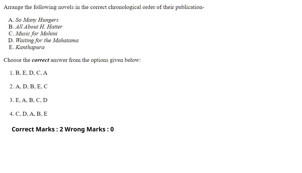 Read the question and choices in the excerpt. Choose A/B/C/D for the first/second/third/fourth option shown.