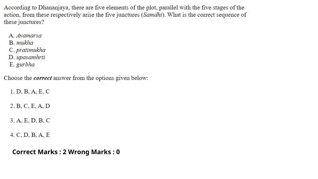Read the question and choices in the excerpt. Choose A/B/C/D for the first/second/third/fourth option shown.
