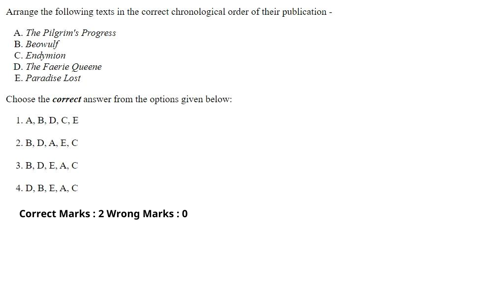 Read the question and choices in the excerpt. Choose A/B/C/D for the first/second/third/fourth option shown.