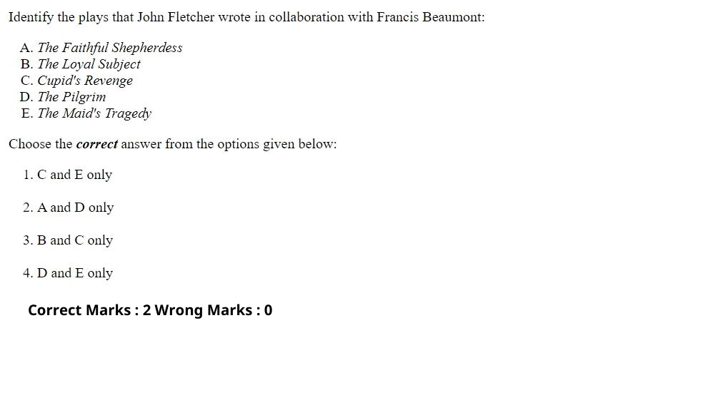Read the question and choices in the excerpt. Choose A/B/C/D for the first/second/third/fourth option shown.