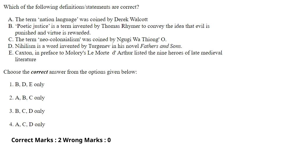 Read the question and choices in the excerpt. Choose A/B/C/D for the first/second/third/fourth option shown.