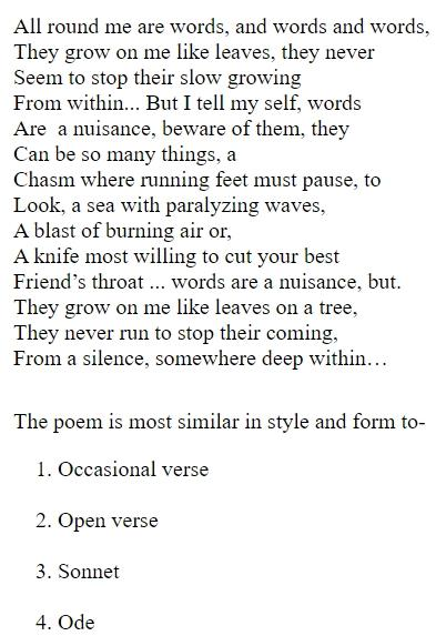 Read the question and choices in the excerpt. Choose A/B/C/D for the first/second/third/fourth option shown.