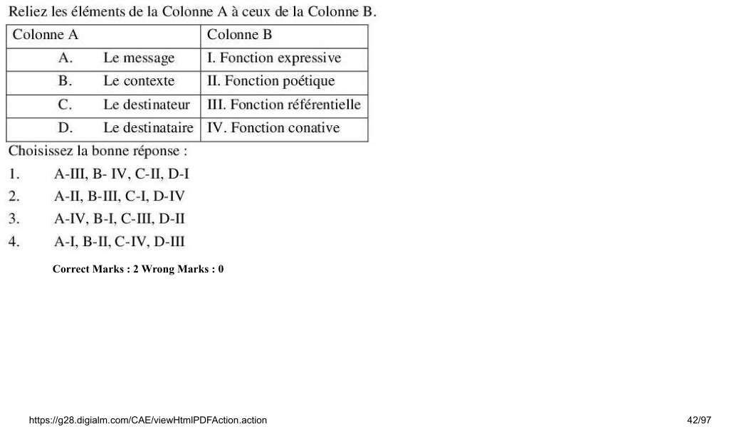 Read the question and choices in the excerpt. Choose A/B/C/D for the first/second/third/fourth option shown.