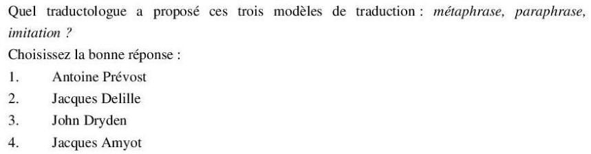 Read the question and choices in the excerpt. Choose A/B/C/D for the first/second/third/fourth option shown.