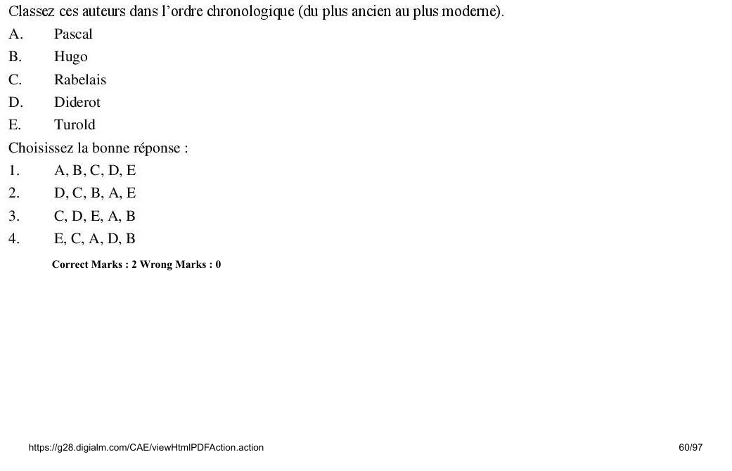 Read the question and choices in the excerpt. Choose A/B/C/D for the first/second/third/fourth option shown.
