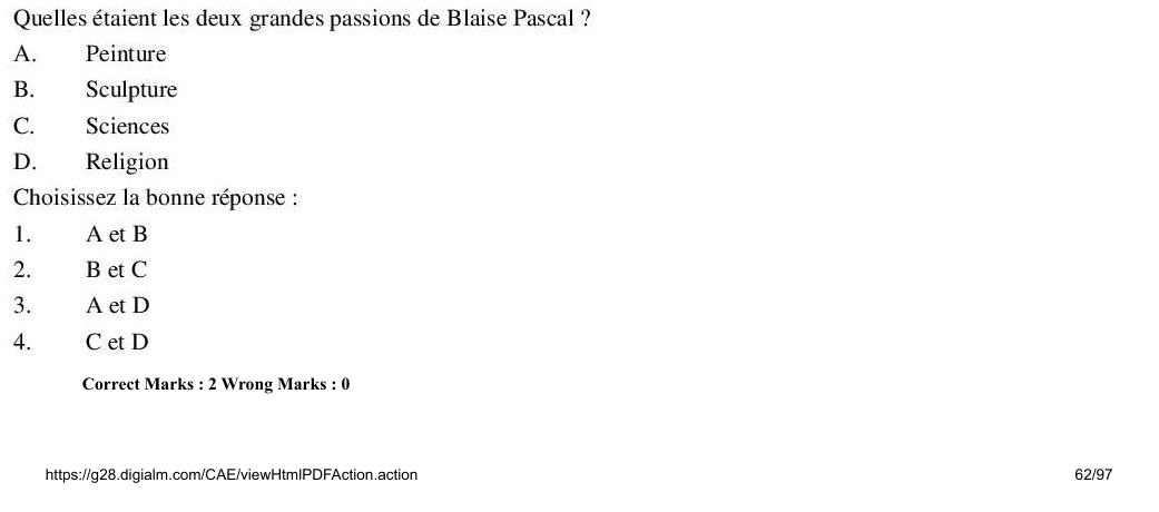 Read the question and choices in the excerpt. Choose A/B/C/D for the first/second/third/fourth option shown.