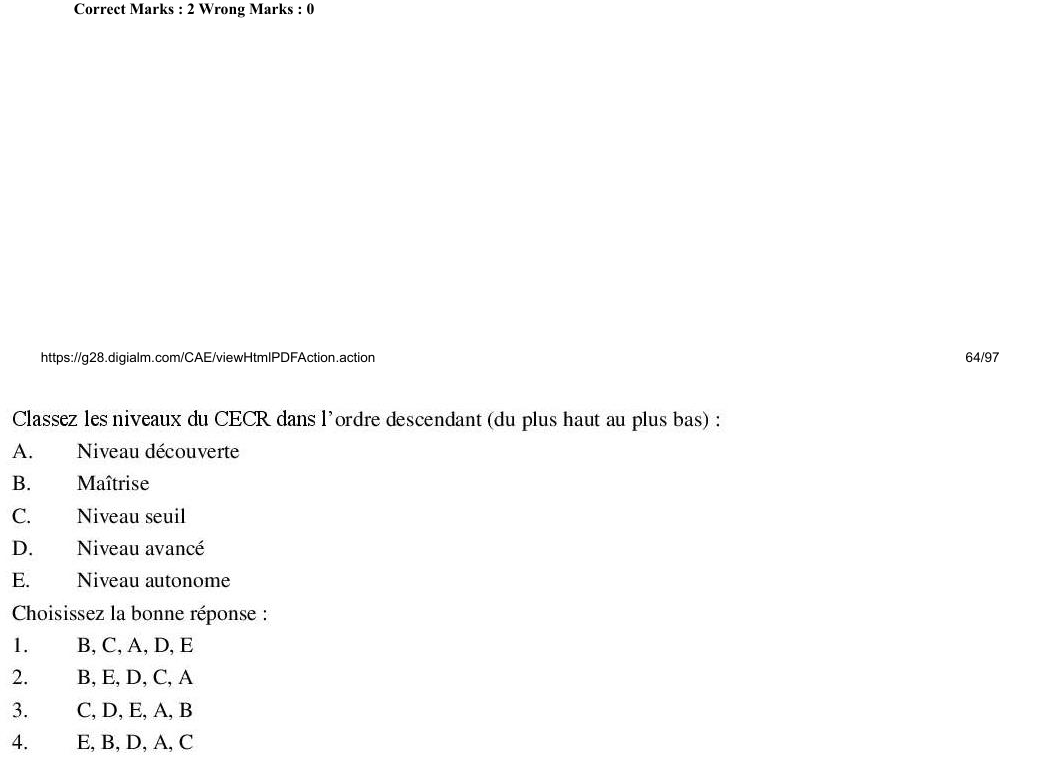 Read the question and choices in the excerpt. Choose A/B/C/D for the first/second/third/fourth option shown.