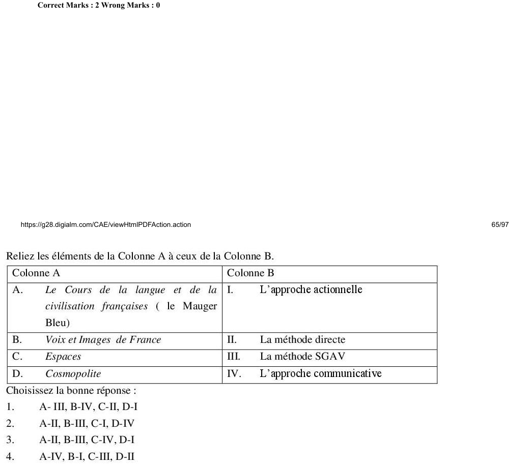 Read the question and choices in the excerpt. Choose A/B/C/D for the first/second/third/fourth option shown.