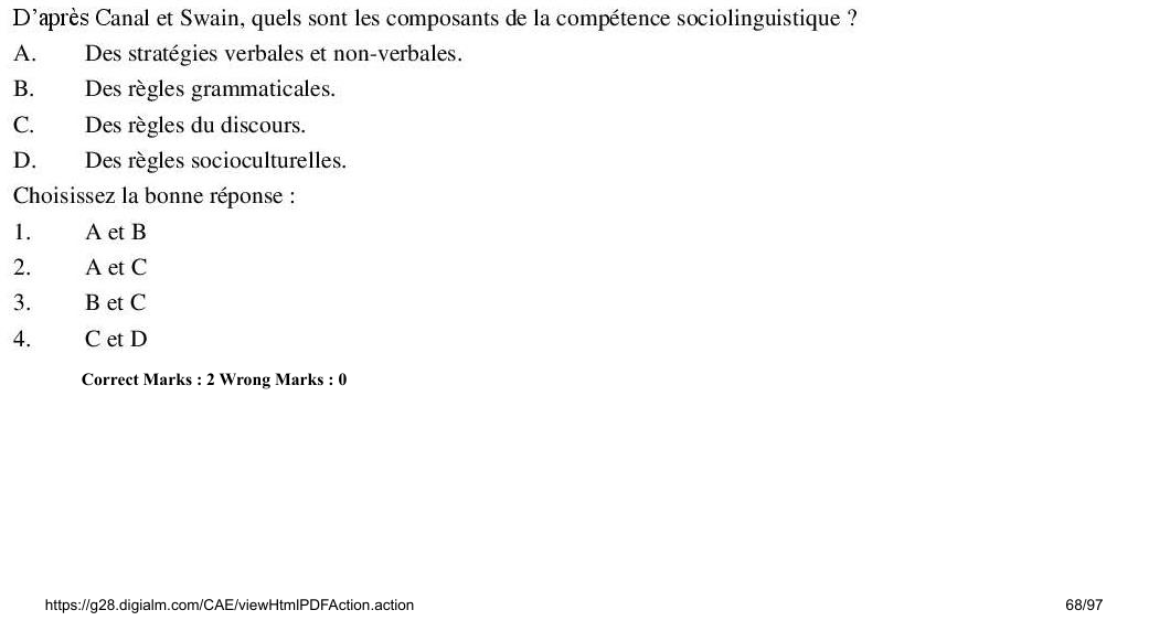 Read the question and choices in the excerpt. Choose A/B/C/D for the first/second/third/fourth option shown.