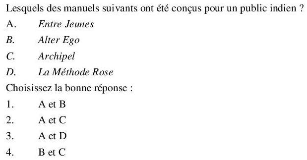 Read the question and choices in the excerpt. Choose A/B/C/D for the first/second/third/fourth option shown.
