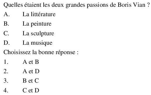 Read the question and choices in the excerpt. Choose A/B/C/D for the first/second/third/fourth option shown.