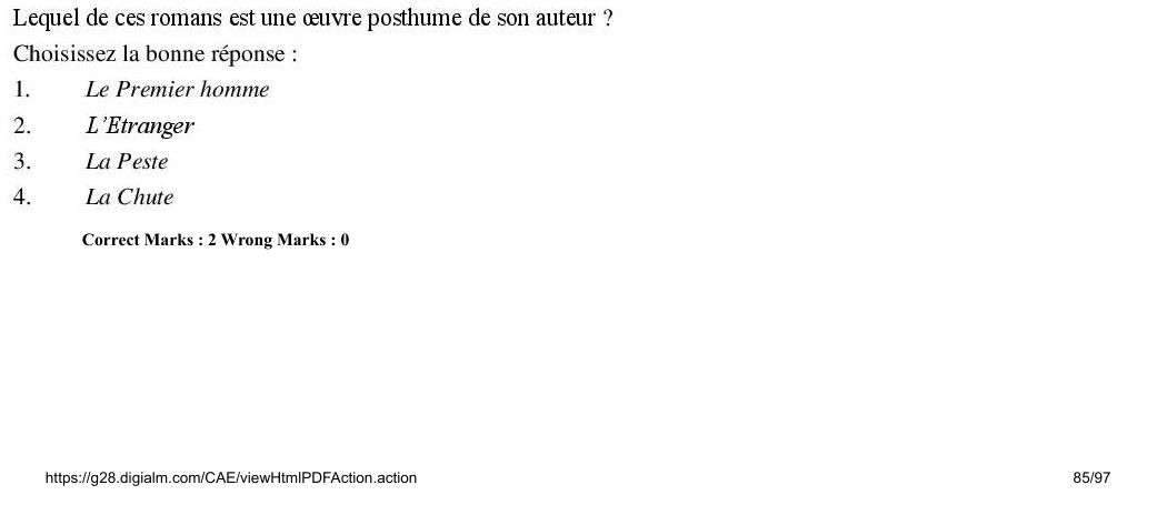 Read the question and choices in the excerpt. Choose A/B/C/D for the first/second/third/fourth option shown.