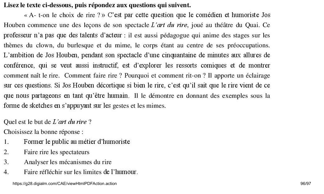 Read the question and choices in the excerpt. Choose A/B/C/D for the first/second/third/fourth option shown.