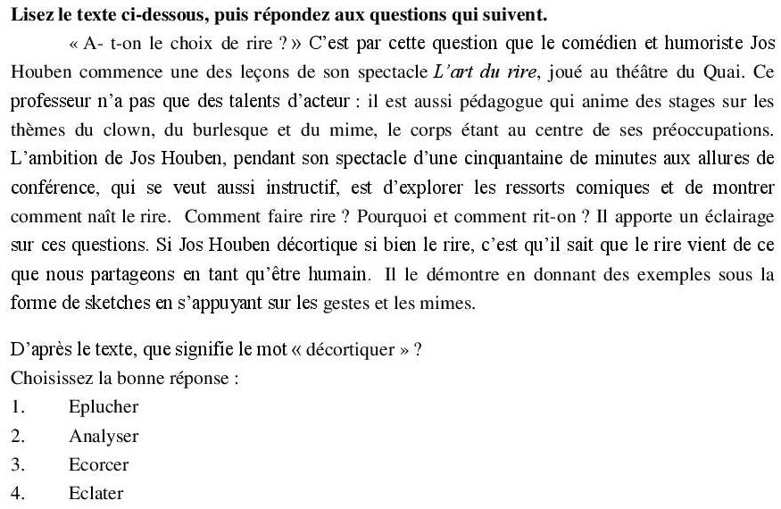 Read the question and choices in the excerpt. Choose A/B/C/D for the first/second/third/fourth option shown.