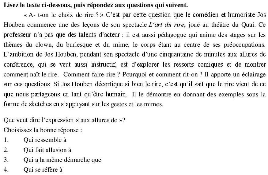 Read the question and choices in the excerpt. Choose A/B/C/D for the first/second/third/fourth option shown.