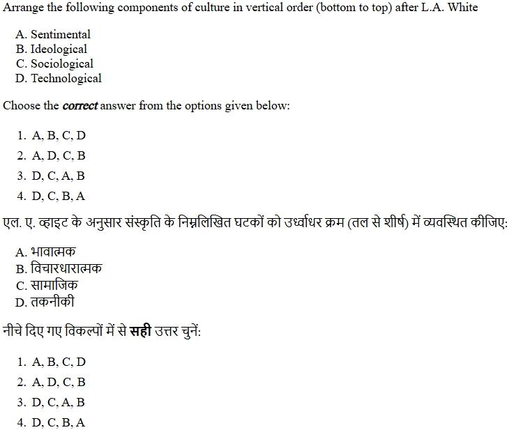 Read the question and choices in the excerpt. Choose A/B/C/D for the first/second/third/fourth option shown.