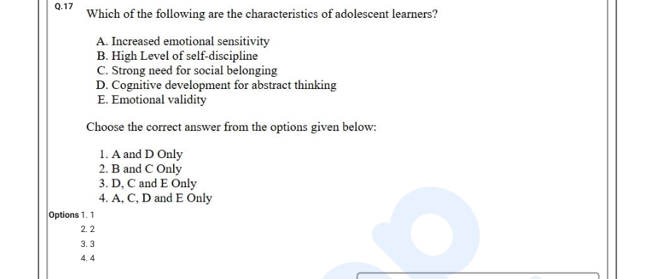 Read the question and choices in the excerpt. Choose A/B/C/D for the first/second/third/fourth option shown.