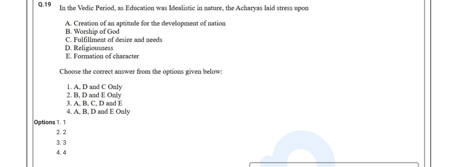 Read the question and choices in the excerpt. Choose A/B/C/D for the first/second/third/fourth option shown.