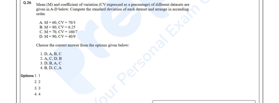 Read the question and choices in the excerpt. Choose A/B/C/D for the first/second/third/fourth option shown.