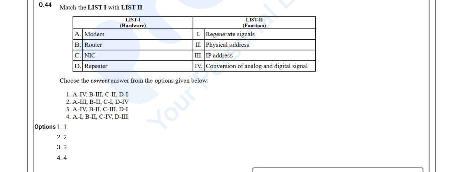Read the question and choices in the excerpt. Choose A/B/C/D for the first/second/third/fourth option shown.