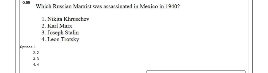 Read the question and choices in the excerpt. Choose A/B/C/D for the first/second/third/fourth option shown.