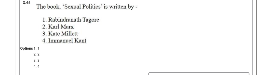 Read the question and choices in the excerpt. Choose A/B/C/D for the first/second/third/fourth option shown.