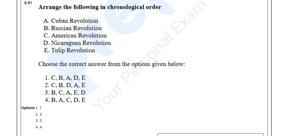 Read the question and choices in the excerpt. Choose A/B/C/D for the first/second/third/fourth option shown.