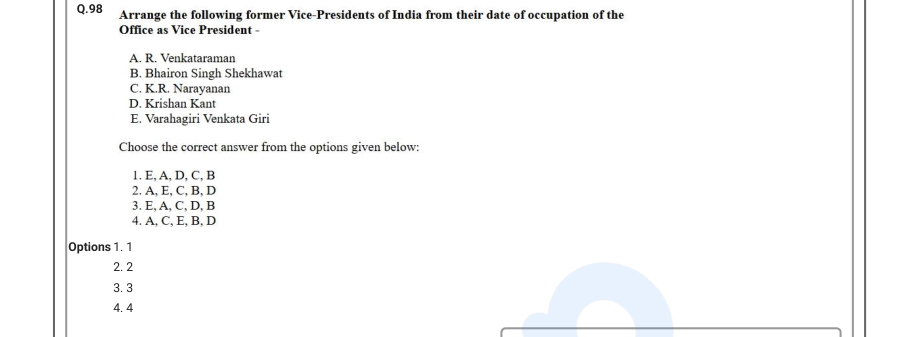 Read the question and choices in the excerpt. Choose A/B/C/D for the first/second/third/fourth option shown.