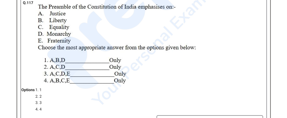 Read the question and choices in the excerpt. Choose A/B/C/D for the first/second/third/fourth option shown.