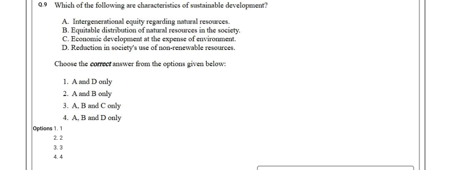Read the question and choices in the excerpt. Choose A/B/C/D for the first/second/third/fourth option shown.