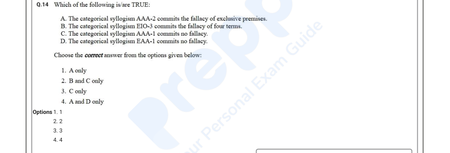 Read the question and choices in the excerpt. Choose A/B/C/D for the first/second/third/fourth option shown.