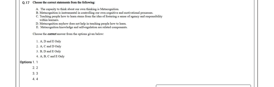 Read the question and choices in the excerpt. Choose A/B/C/D for the first/second/third/fourth option shown.