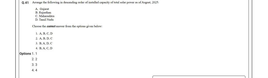 Read the question and choices in the excerpt. Choose A/B/C/D for the first/second/third/fourth option shown.