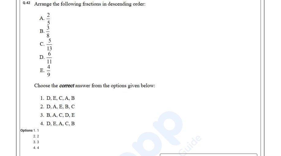 Read the question and choices in the excerpt. Choose A/B/C/D for the first/second/third/fourth option shown.