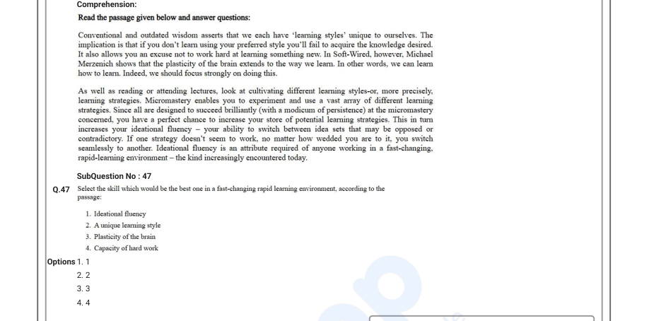 Read the question and choices in the excerpt. Choose A/B/C/D for the first/second/third/fourth option shown.