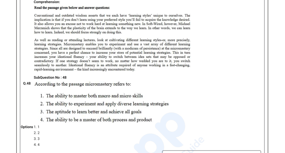 Read the question and choices in the excerpt. Choose A/B/C/D for the first/second/third/fourth option shown.