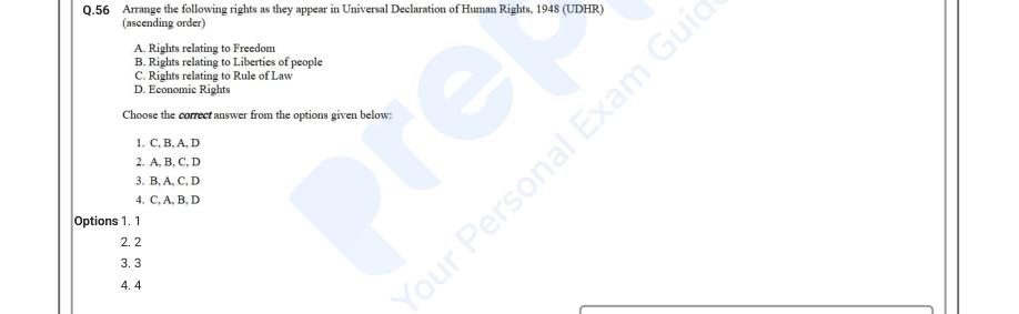 Read the question and choices in the excerpt. Choose A/B/C/D for the first/second/third/fourth option shown.