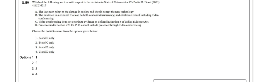 Read the question and choices in the excerpt. Choose A/B/C/D for the first/second/third/fourth option shown.