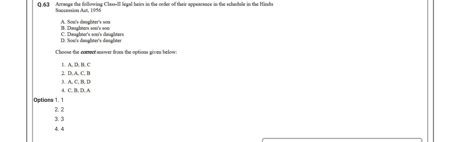Read the question and choices in the excerpt. Choose A/B/C/D for the first/second/third/fourth option shown.