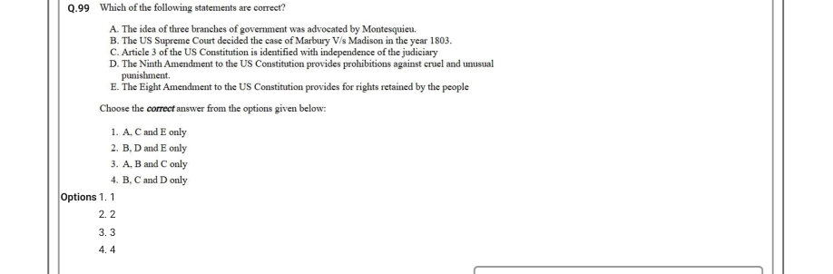 Read the question and choices in the excerpt. Choose A/B/C/D for the first/second/third/fourth option shown.
