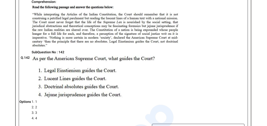Read the question and choices in the excerpt. Choose A/B/C/D for the first/second/third/fourth option shown.