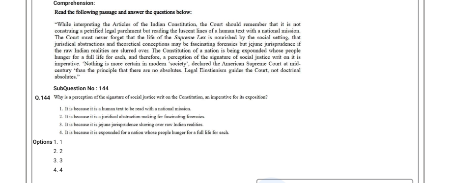Read the question and choices in the excerpt. Choose A/B/C/D for the first/second/third/fourth option shown.