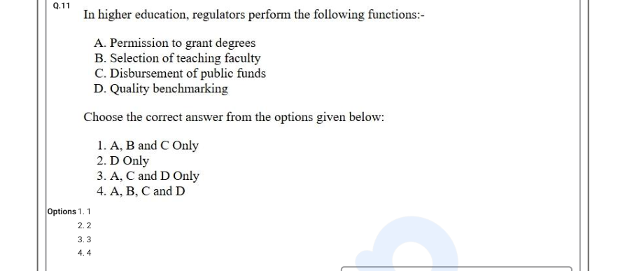 Read the question and choices in the excerpt. Choose A/B/C/D for the first/second/third/fourth option shown.